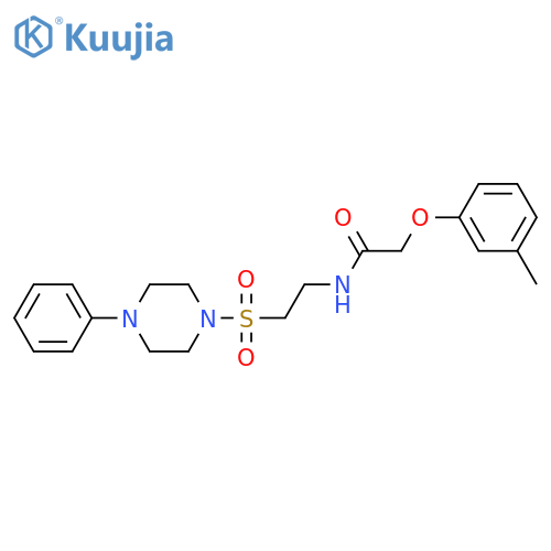 2-(3-methylphenoxy)-N-{2-(4-phenylpiperazin-1-yl)sulfonylethyl}acetamide structure