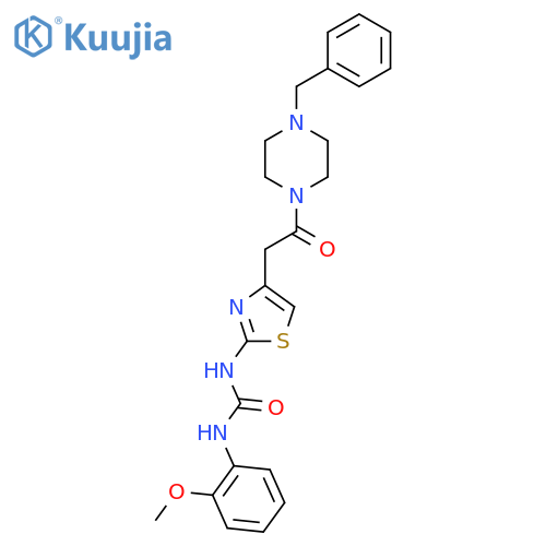 3-{4-2-(4-benzylpiperazin-1-yl)-2-oxoethyl-1,3-thiazol-2-yl}-1-(2-methoxyphenyl)urea structure