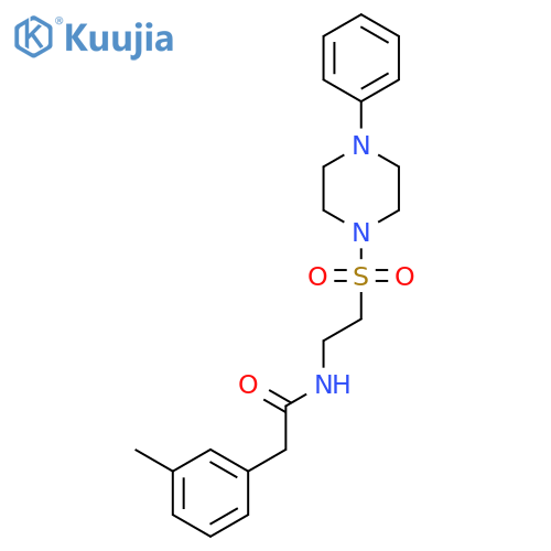2-(3-methylphenyl)-N-{2-(4-phenylpiperazin-1-yl)sulfonylethyl}acetamide structure