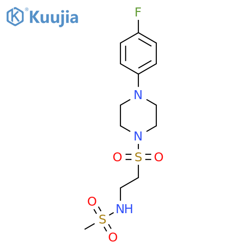 N-(2-{4-(4-fluorophenyl)piperazin-1-ylsulfonyl}ethyl)methanesulfonamide structure
