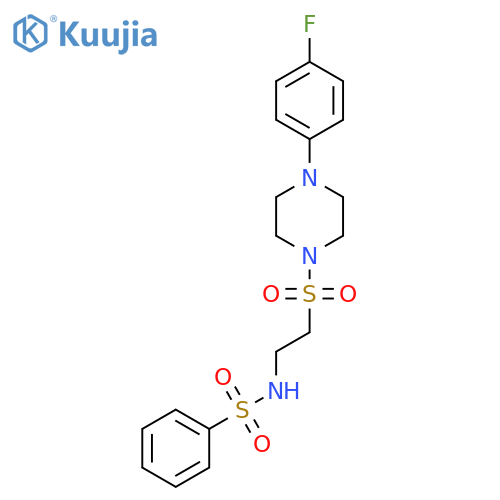 N-(2-{4-(4-fluorophenyl)piperazin-1-ylsulfonyl}ethyl)benzenesulfonamide structure