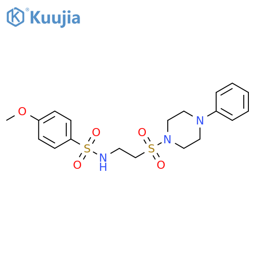 4-methoxy-N-{2-(4-phenylpiperazin-1-yl)sulfonylethyl}benzene-1-sulfonamide structure