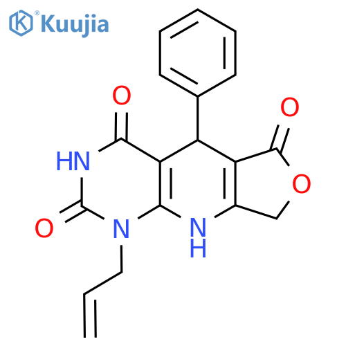 8-phenyl-13-(prop-2-en-1-yl)-5-oxa-2,11,13-triazatricyclo7.4.0.0^{3,7}trideca-1(9),3(7)-diene-6,10,12-trione structure
