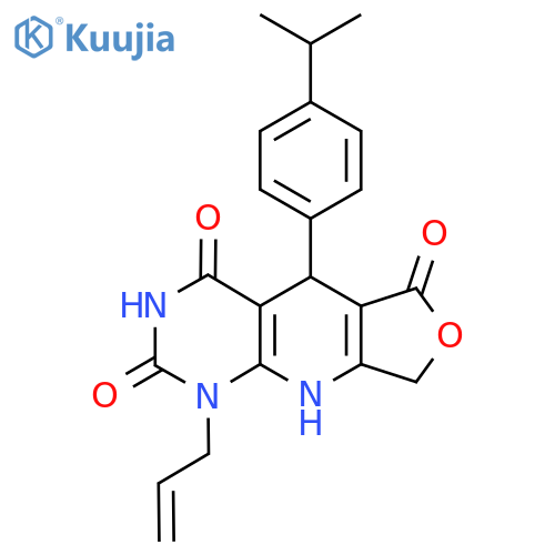 13-(prop-2-en-1-yl)-8-4-(propan-2-yl)phenyl-5-oxa-2,11,13-triazatricyclo7.4.0.0^{3,7}trideca-1(9),3(7)-diene-6,10,12-trione structure