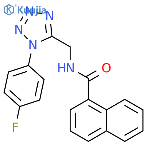 N-{1-(4-fluorophenyl)-1H-1,2,3,4-tetrazol-5-ylmethyl}naphthalene-1-carboxamide structure