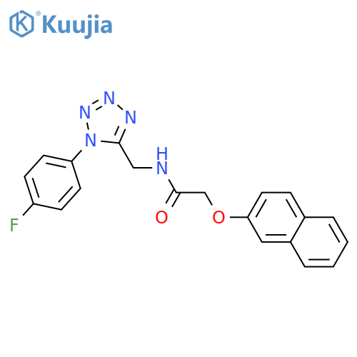N-{1-(4-fluorophenyl)-1H-1,2,3,4-tetrazol-5-ylmethyl}-2-(naphthalen-2-yloxy)acetamide structure