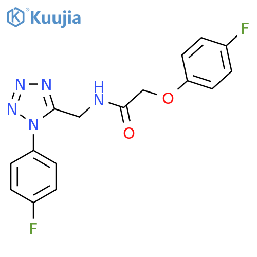 2-(4-fluorophenoxy)-N-{1-(4-fluorophenyl)-1H-1,2,3,4-tetrazol-5-ylmethyl}acetamide structure