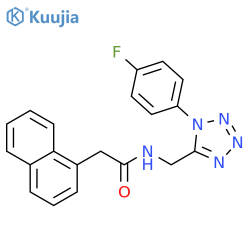 N-{1-(4-fluorophenyl)-1H-1,2,3,4-tetrazol-5-ylmethyl}-2-(naphthalen-1-yl)acetamide structure