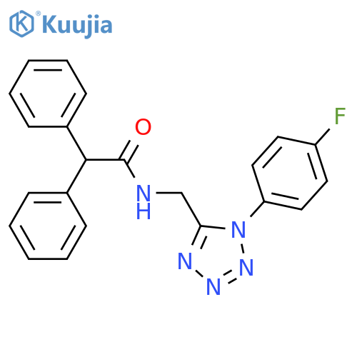 N-{1-(4-fluorophenyl)-1H-1,2,3,4-tetrazol-5-ylmethyl}-2,2-diphenylacetamide structure