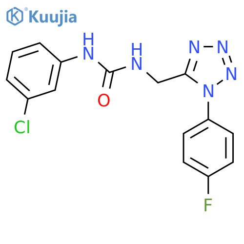 1-(3-chlorophenyl)-3-{1-(4-fluorophenyl)-1H-1,2,3,4-tetrazol-5-ylmethyl}urea structure