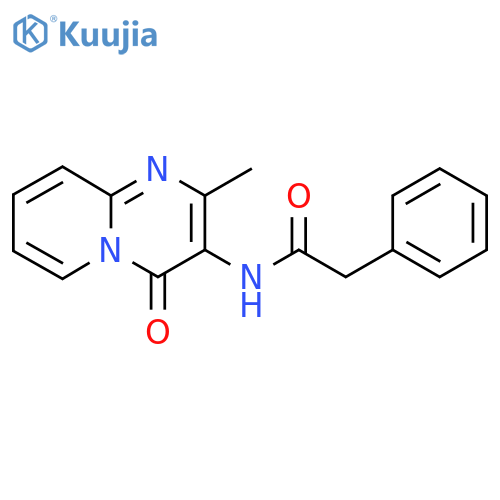 N-{2-methyl-4-oxo-4H-pyrido1,2-apyrimidin-3-yl}-2-phenylacetamide structure