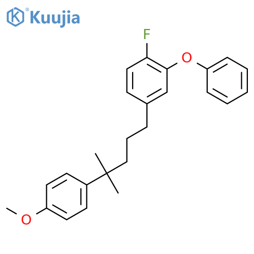 Benzene, 1-fluoro-4-[4-(4-methoxyphenyl)-4-methylpentyl]-2-phenoxy- structure