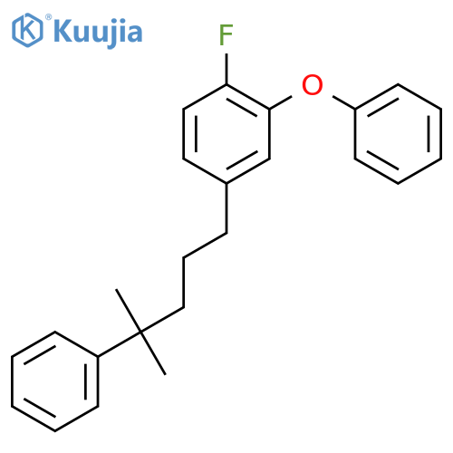Benzene, 1-fluoro-4-(4-methyl-4-phenylpentyl)-2-phenoxy- structure