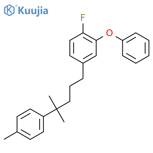 Benzene, 1-fluoro-4-[4-methyl-4-(4-methylphenyl)pentyl]-2-phenoxy- structure