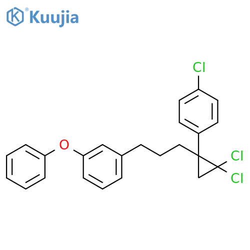 Benzene, 1-[3-[2,2-dichloro-1-(4-chlorophenyl)cyclopropyl]propyl]-3-phenoxy- structure