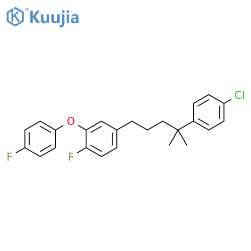 Benzene, 4-[4-(4-chlorophenyl)-4-methylpentyl]-1-fluoro-2-(4-fluorophenoxy)- structure