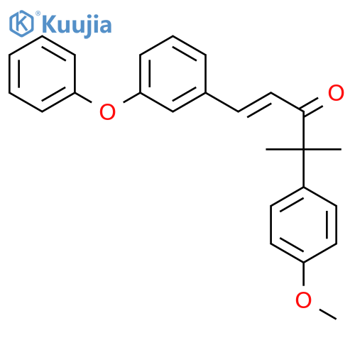 1-Penten-3-one, 4-(4-methoxyphenyl)-4-methyl-1-(3-phenoxyphenyl)- structure