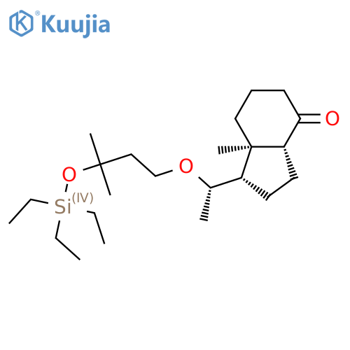 (1S,3Ar,7aR)-7a-methyl-1-((S)-1-(3-methyl-3-((triethylsilyl)oxy)butoxy)ethyl)hexahydro-1H-inden-4(2H)-one structure