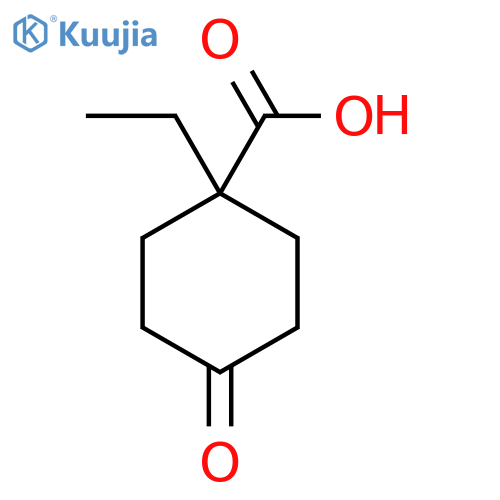 1-ethyl-4-oxocyclohexane-1-carboxylic acid structure