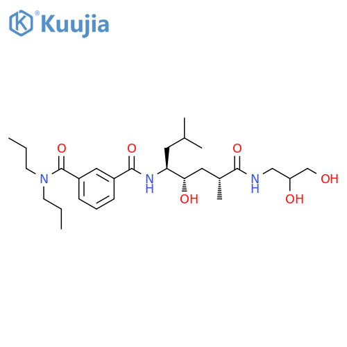 1,3-Benzenedicarboxamide,N'-[(1S,2S,4R)-5-[(2,3-dihydroxypropyl)amino]-2-hydroxy-4-methyl-1-(2-methylpropyl)-5-oxopentyl]-N,N-dipropyl- structure