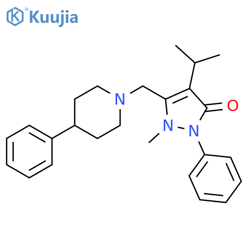 3H-Pyrazol-3-one,1,2-dihydro-1-methyl-4-(1-methylethyl)-2-phenyl-5-[(4-phenyl-1-piperidinyl)methyl]- structure