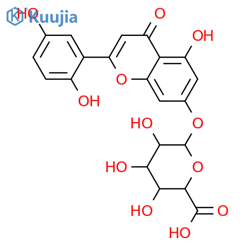 2',5,5',7-Tetrahydroxyflavone; 7-O-β-D-Glucuronopyranoside structure