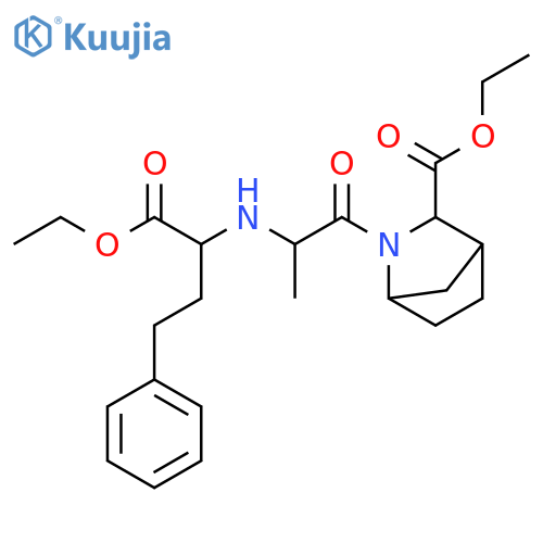 2-Azabicyclo[2.2.1]heptane-3-carboxylic acid, 2-[2-[[1-(ethoxycarbonyl)-3-phenylpropyl]amino]-1-oxopropyl]-, ethyl ester structure