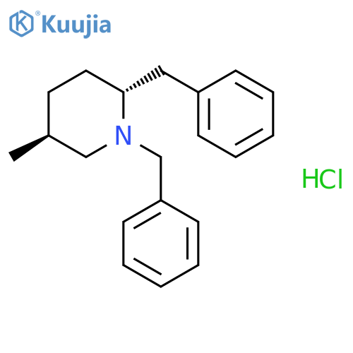 PIPERIDINE, 5-METHYL-1,2-BIS(PHENYLMETHYL)-, HYDROCHLORIDE, TRANS- structure