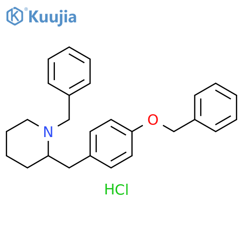Piperidine, 2-[[4-(phenylmethoxy)phenyl]methyl]-1-(phenylmethyl)-, hydrochloride (1:1) structure