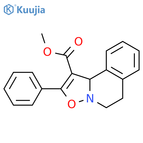 5H-Isoxazolo[3,2-a]isoquinoline-1-carboxylic acid,6,10b-dihydro-2-phenyl-, methyl ester structure