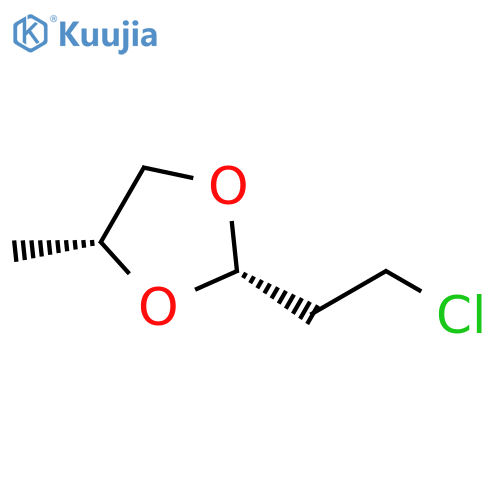 1,3-Dioxolane, 2-(2-chloroethyl)-4-methyl-, cis- structure
