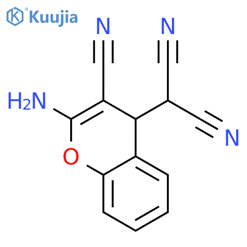 Propanedinitrile, (2-amino-3-cyano-4H-1-benzopyran-4-yl)- structure