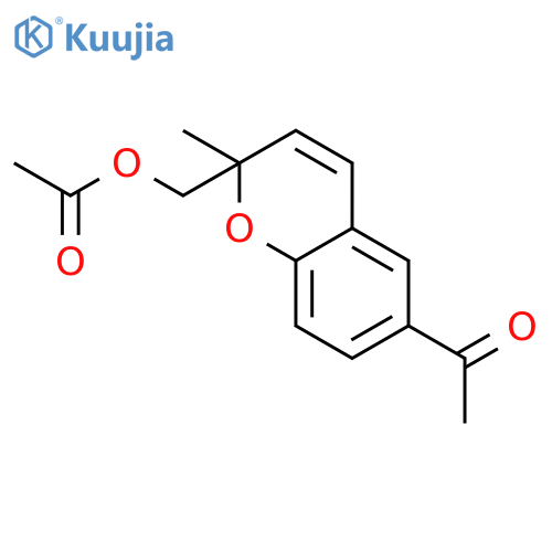 Ethanone, 1-[2-[(acetyloxy)methyl]-2-methyl-2H-1-benzopyran-6-yl]- structure
