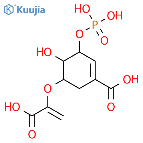 (3R,4S,5R)-5-[(1-carboxyethenyl)oxy]-4-hydroxy-3-(phosphonooxy)cyclohex-1-ene-1-carboxylic acid structure