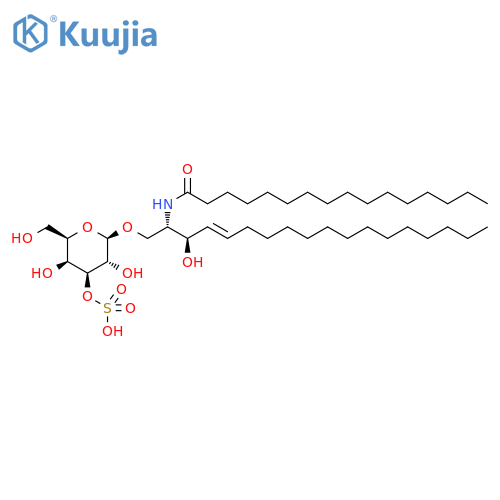 N-[(1S,2R,3E)-2-hydroxy-1-[[(3-O-sulfo-β-D-galactopyranosyl)oxy]methyl]-3-heptadecen-1-yl]-hexadecanamide structure