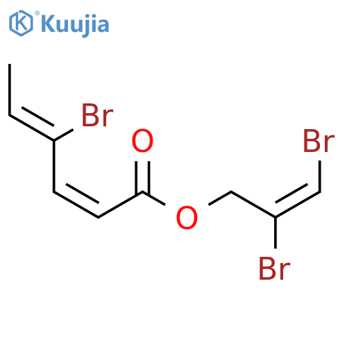 2,4-Hexadienoic acid, 4-bromo-, 2,3-dibromo-2-propenyl ester, (Z,Z,E)- (9CI) structure