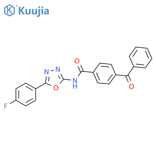 4-benzoyl-N-5-(4-fluorophenyl)-1,3,4-oxadiazol-2-ylbenzamide structure