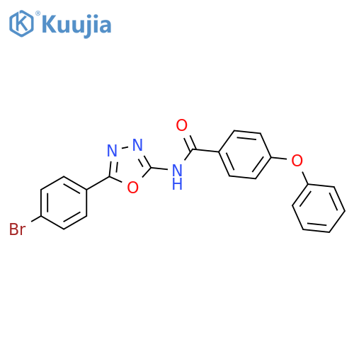 N-5-(4-bromophenyl)-1,3,4-oxadiazol-2-yl-4-phenoxybenzamide structure