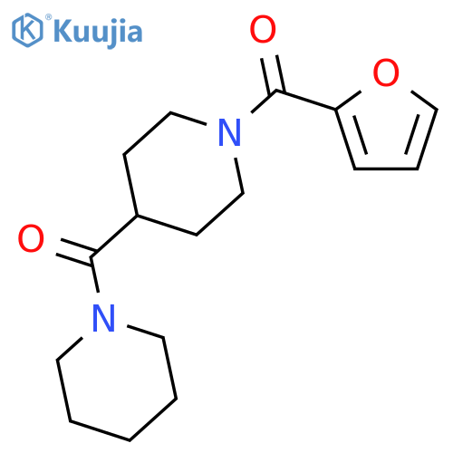 1-(2-furoyl)-4-(piperidin-1-ylcarbonyl)piperidine structure