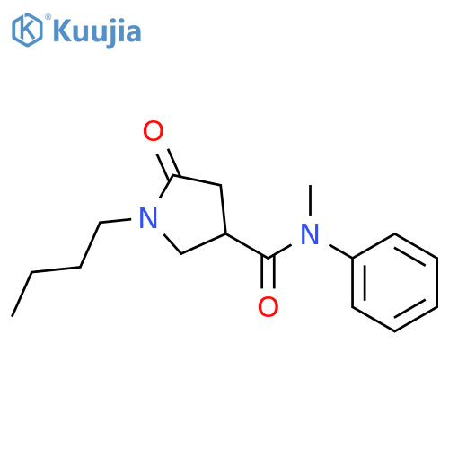 1-Butyl-5-oxo-pyrrolidine-3-carboxylic acid methyl-phenyl-amide structure