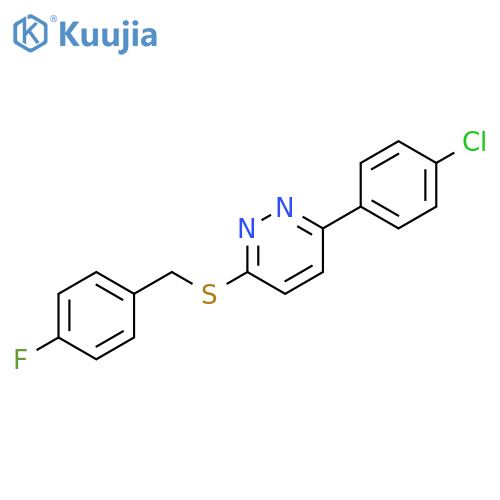 3-(4-chlorophenyl)-6-{(4-fluorophenyl)methylsulfanyl}pyridazine structure