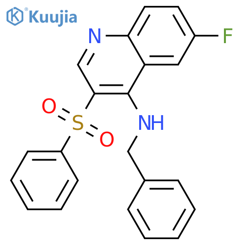 3-(benzenesulfonyl)-N-benzyl-6-fluoroquinolin-4-amine structure