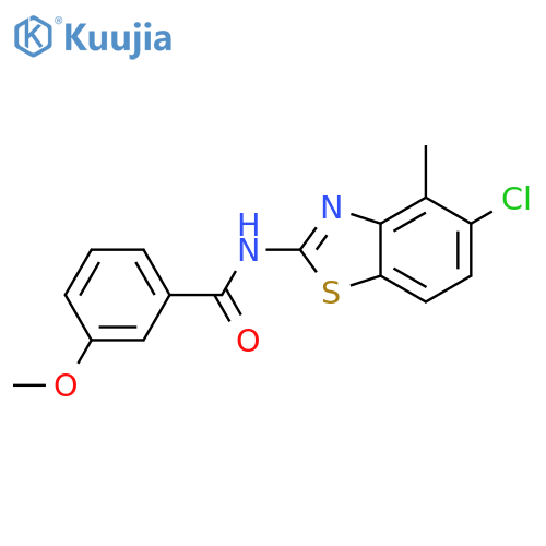 N-(5-chloro-4-methyl-1,3-benzothiazol-2-yl)-3-methoxybenzamide structure