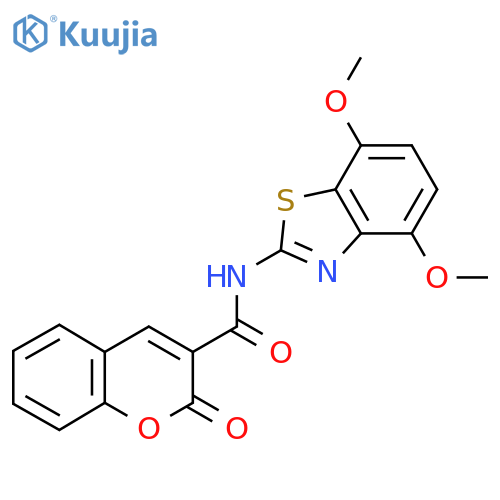 N-(4,7-dimethoxy-1,3-benzothiazol-2-yl)-2-oxo-2H-chromene-3-carboxamide structure