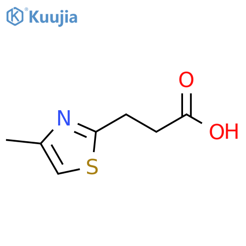 3-(4-methyl-1,3-thiazol-2-yl)propanoic acid structure