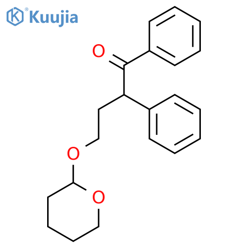 1-Butanone, 1,2-diphenyl-4-[(tetrahydro-2H-pyran-2-yl)oxy]- structure