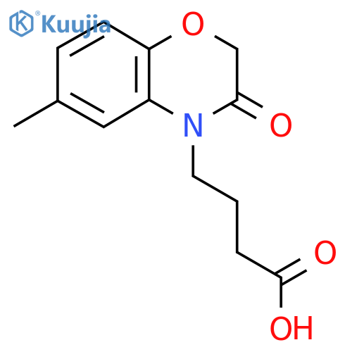 4-(6-Methyl-3-oxo-2,3-dihydro-4H-1,4-benzoxazin-4-yl)butanoic acid structure