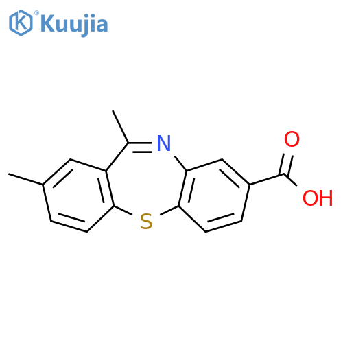 2,11-Dimethyldibenzo[b,f][1,4]thiazepine-8-carboxylic acid structure