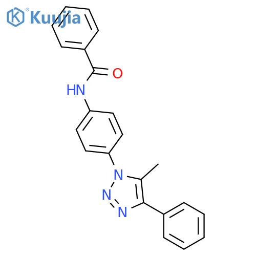 Benzamide, N-[4-(5-methyl-4-phenyl-1H-1,2,3-triazol-1-yl)phenyl]- structure