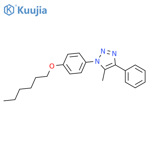 1H-1,2,3-Triazole, 1-[4-(hexyloxy)phenyl]-5-methyl-4-phenyl- structure